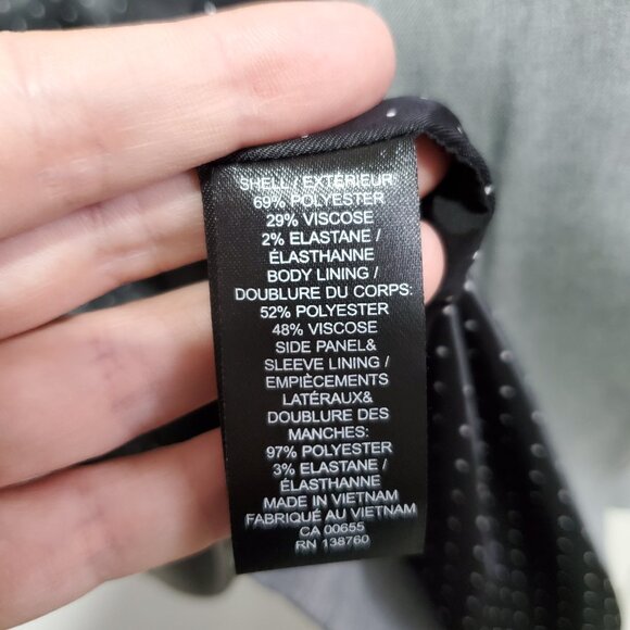 RW & CO. RW&CO. One Button Fitted Blazer Suiting Stretch Lined Grey Women 10 - Picture 12 of 14